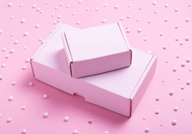 geschenkbox ideen zwei pinke schachteln