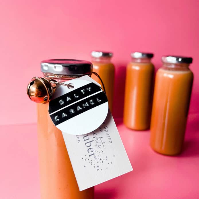 Salty Caramel im Glas als Weihnachtsgeschenk