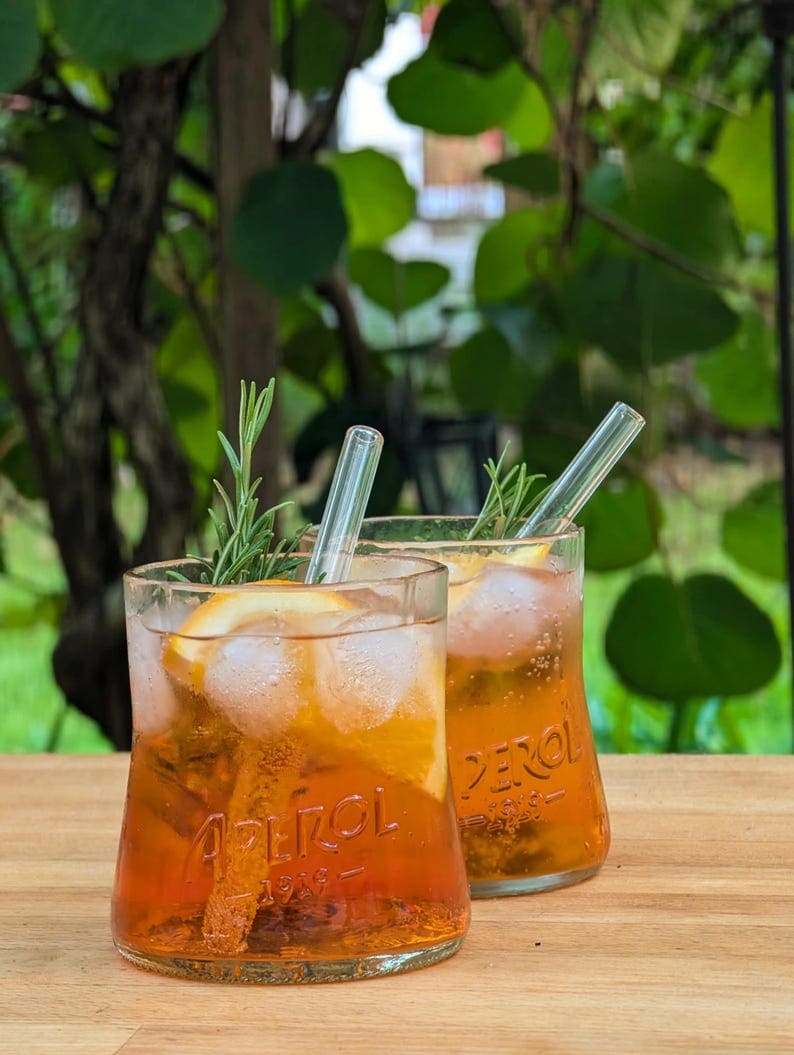 Aperol Gläser aus Aperol Flaschen