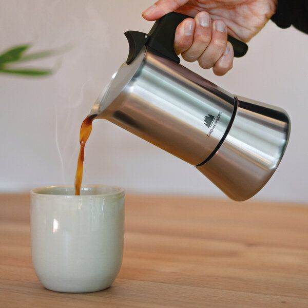 Espressokocher aus Edelstahl